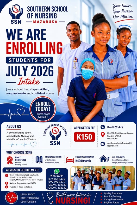 Southern School of Nursing admissions advert